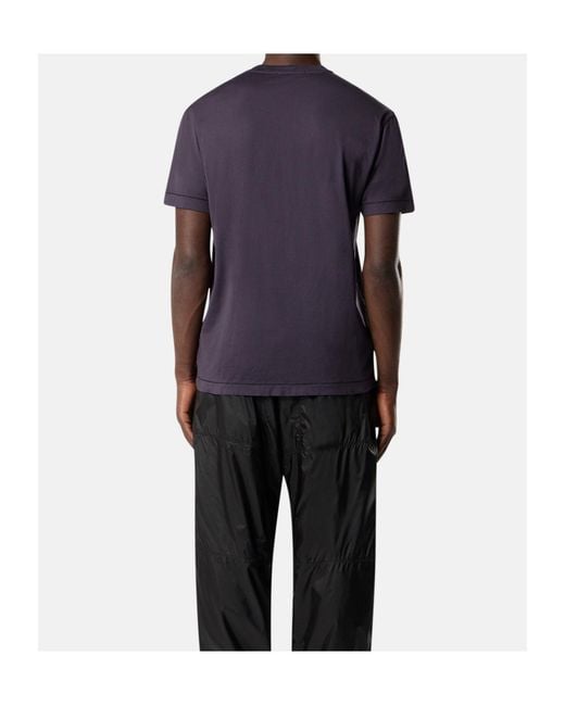 Stone Island Blue Logo Patch Crewneck T-Shirt for men