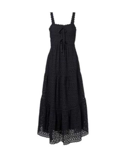 Ulla Johnson Black Constance Broderie Anglaise Cotton Midi Dress