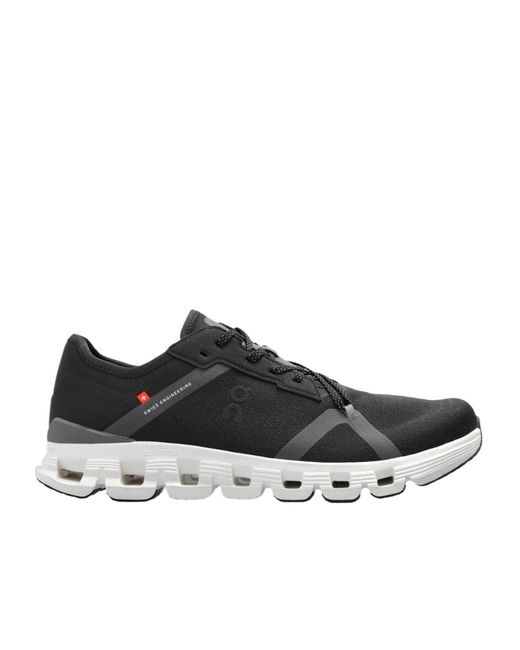 On Shoes Black Laced Sneakers for men