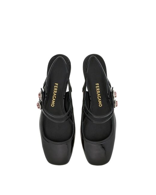 Ferragamo Black Mary Jane Slingback