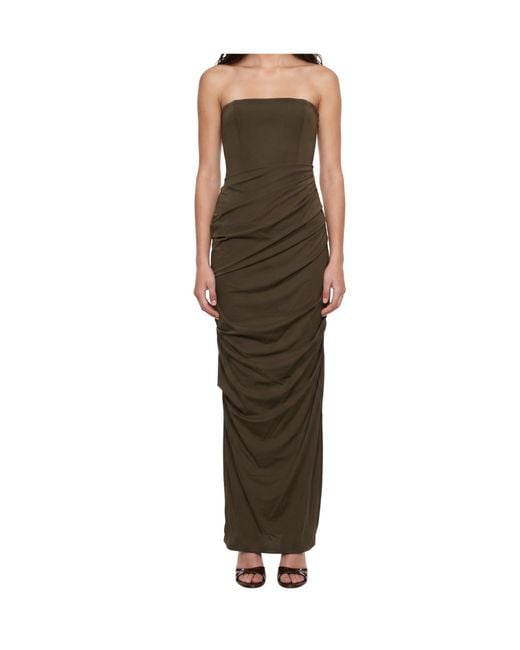 Alex Perry Green Strapless Dress