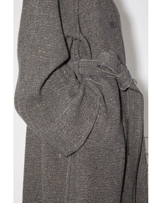 Acne Gray Girdle Coat
