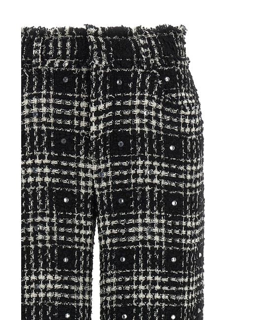 GIUSEPPE DI MORABITO Black Crystal Bouclé Pants