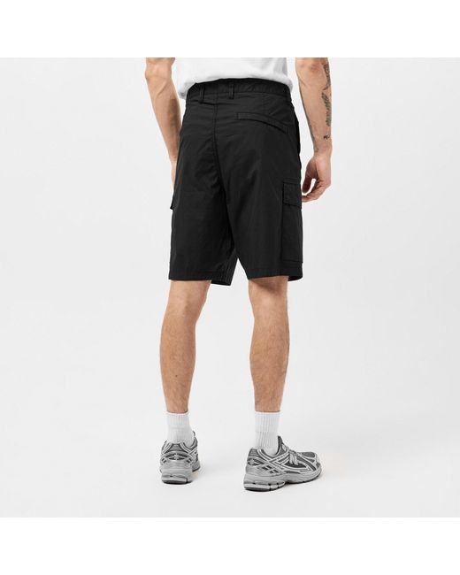 Stone Island Black Tela Cargo Shorts for men