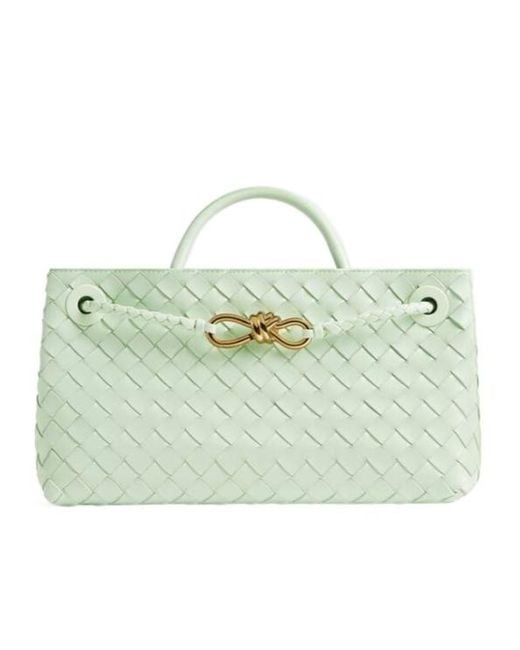 Bottega Veneta Green Trumpet Woven Shoulder Bag