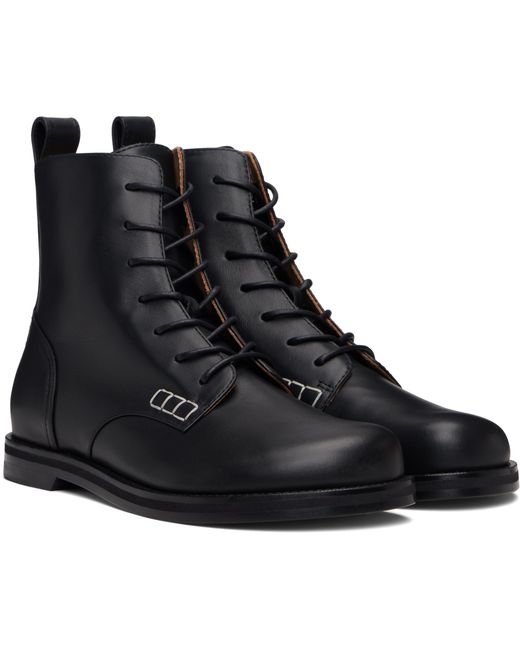 J.W. Anderson Black Lace-Up Ankle Boots