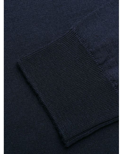 John Smedley Blue Blenheim V-Neck Knitwear for men
