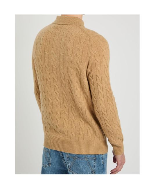 Polo Ralph Lauren Natural Wool And Cashmere Blend Cable Knit Sweater for men