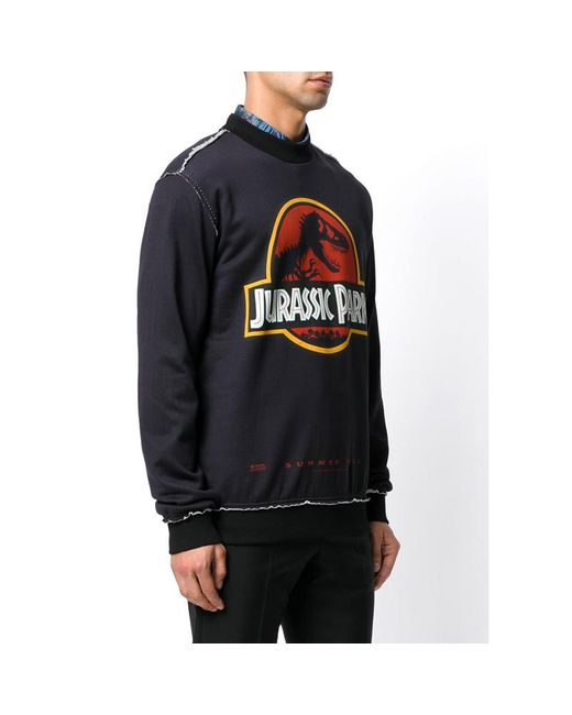 Dolce & Gabbana Blue Round-Collar Long-Sleeve Hoodie for men