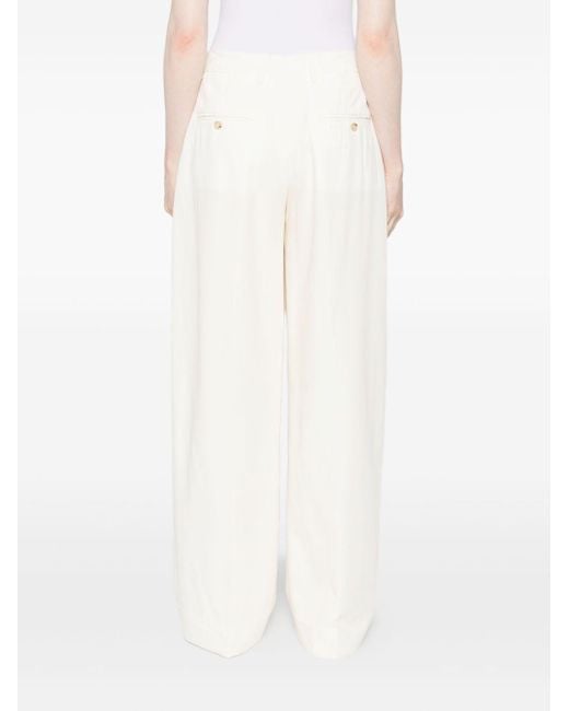 Totême White Pleated Trousers
