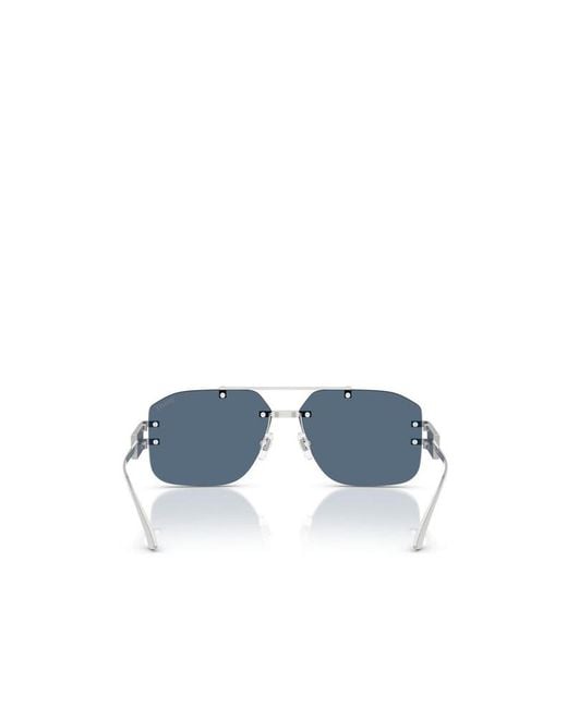 Versace Blue Geometric-Frame Sunglasses for men