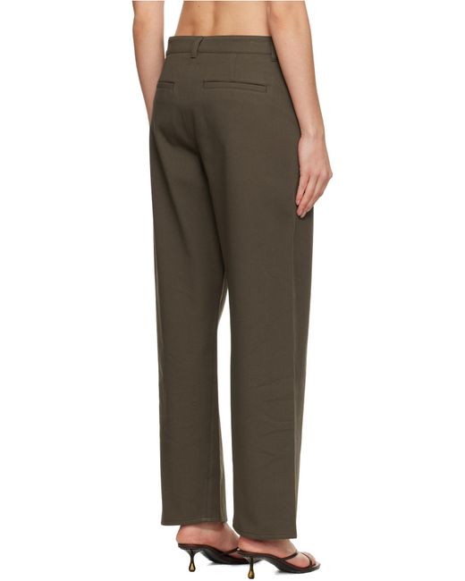 Totême Green Totme Twisted Relaxed Trousers