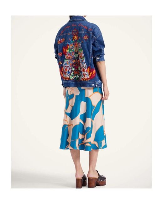LaDoubleJ Blue X Mother Lungomare Midi Skirt