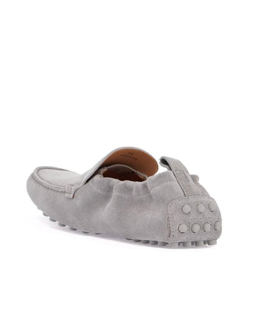 Tod's Gray Gommino Driving Shoes