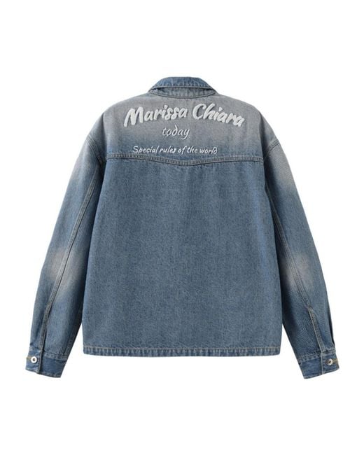 Marissa Chiara Blue Long-Sleeved Denim Jacket for men