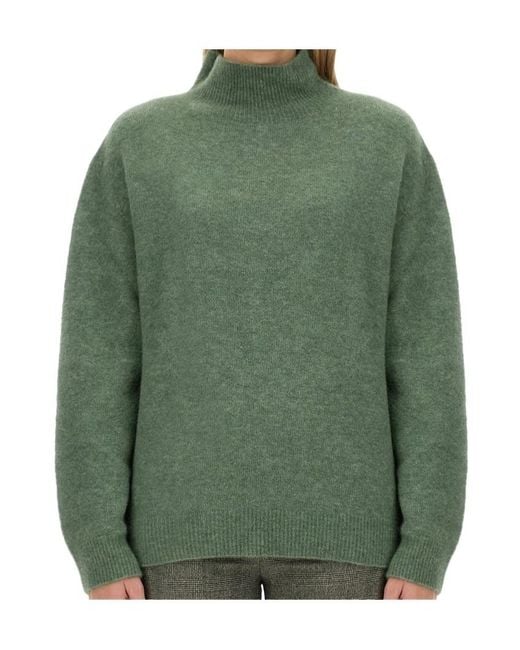 Alysi Green High-Neck Knitted Jumper