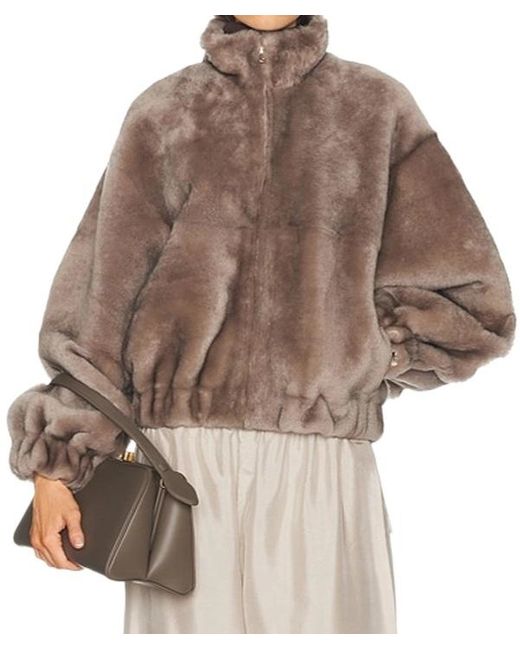 Nour Hammour Brown Zip-Up Jacket