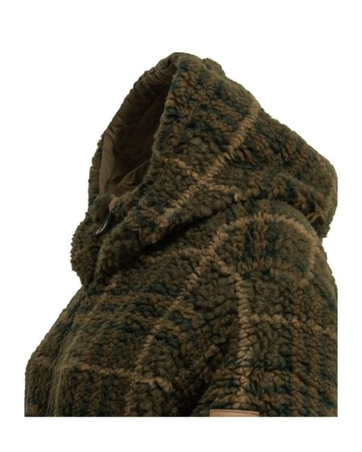 Filson Green Wooly Fleece Reversible Long Coat