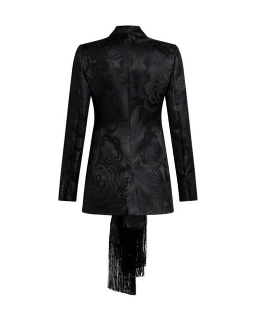 Etro Black Scarf-Detailed Jacket