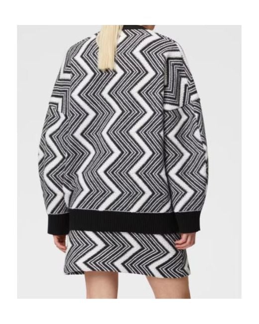 Missoni Gray Zigzag Wool Sweater