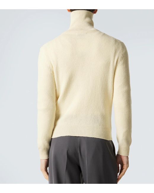 Jil Sander Natural Wool-Blend Zip-Up Sweater for men