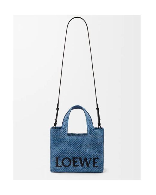 Loewe Blue Small Font Tote Hand Bag