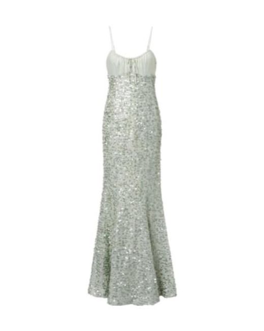 Jonathan Simkhai White Zarena Sequined Gown