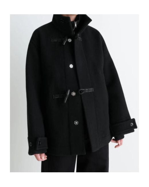 Lemaire Black Short Duffle Coat