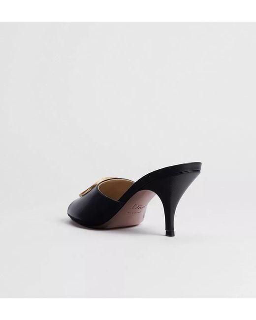 Dior Black Initials Heeled Slide