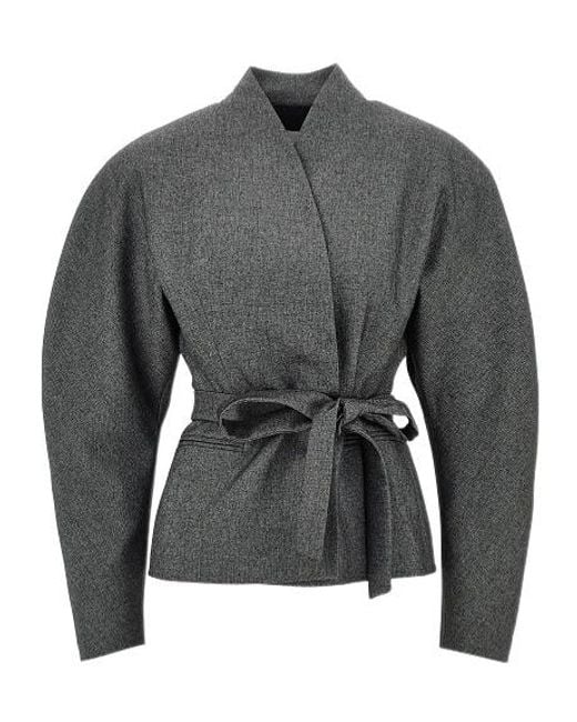 ANDAMANE Gray Long-Sleeve Casual Jacket