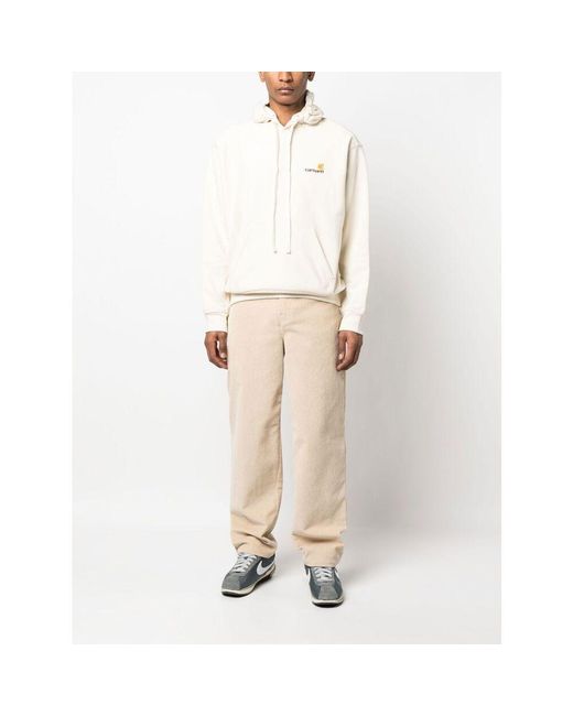 Carhartt White American Script Logo Hoodie for men