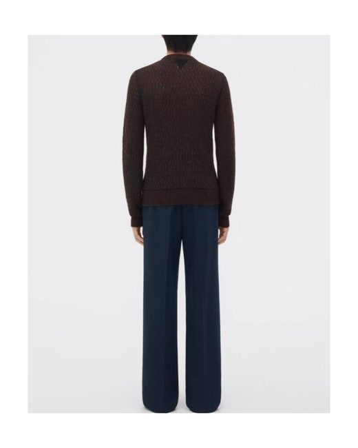 Bottega Veneta Black Wool Mohair Lace Effect Pullover for men