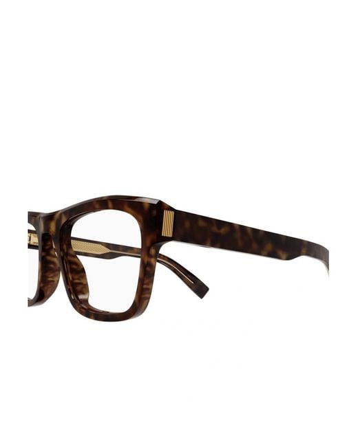 Dunhill White Tortoiseshell-Effect Square-Frame Glasses for men