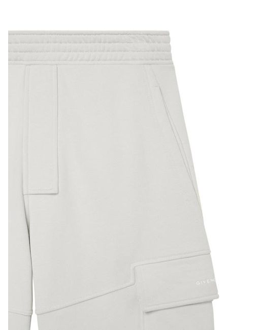 Givenchy White Cargo Pockets Detail Sweatpants for men