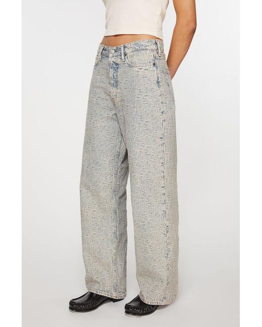 Acne Gray Acid-Wash Jeans