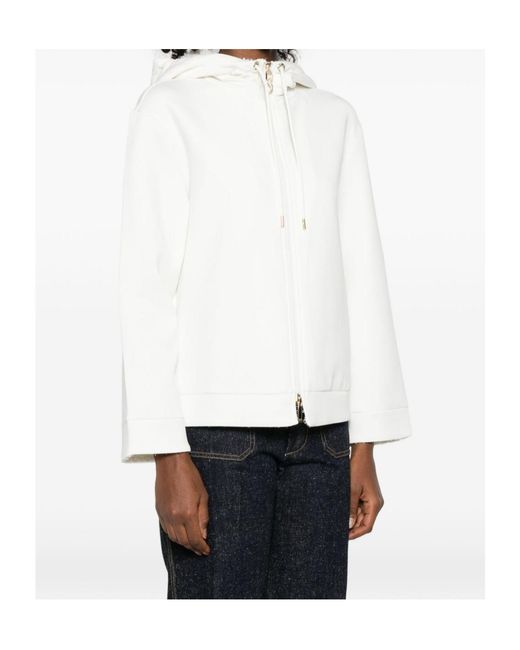 Emporio Armani White Cotton Blouson Jacket
