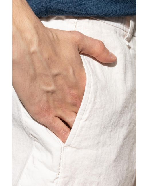 Rag & Bone White Belt Loop Shorts for men