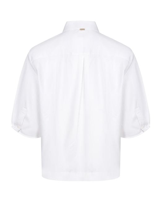 Herno White Drawstring Detail Shirt