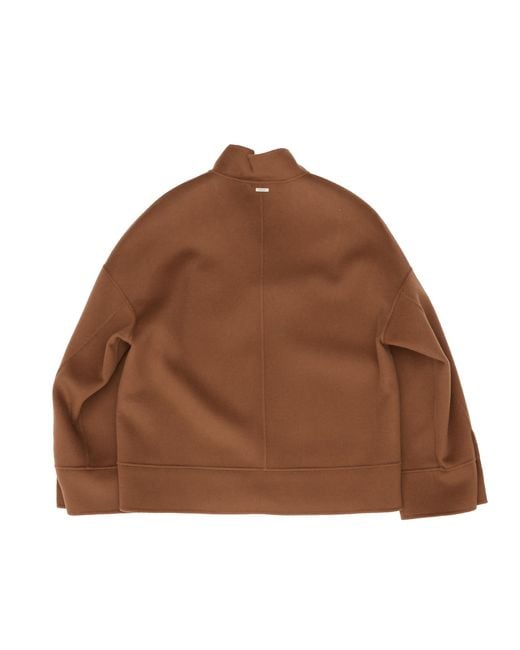 Max Mara Brown Renna Patch-Pocket Button Jacket