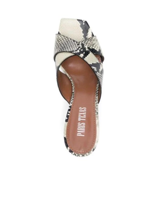 Paris Texas Multicolor Square Toe High-Heeled Sandals