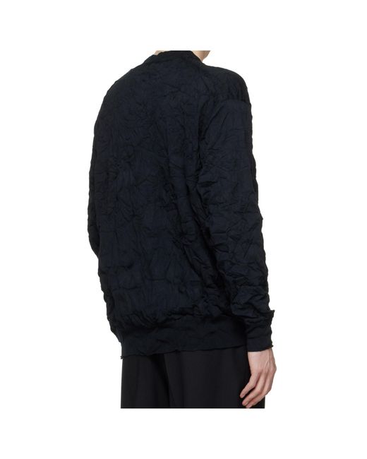 Comme des Garçons Blue Pleated Knitwear for men