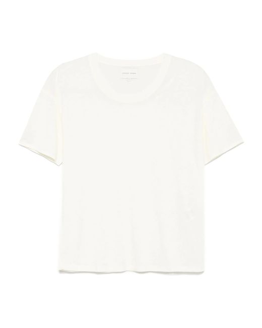 Loulou de Saison White Ezra Crew Neck Top