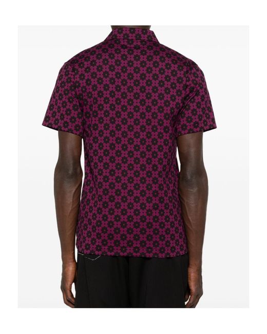 Comme des Garçons Purple Short-Sleeved Polo Shirt for men