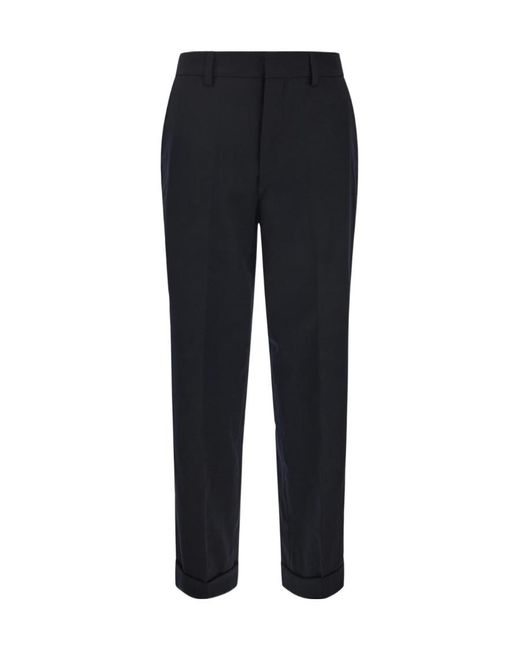 Closed Black Straight-Leg Virgin-Wool Trousers
