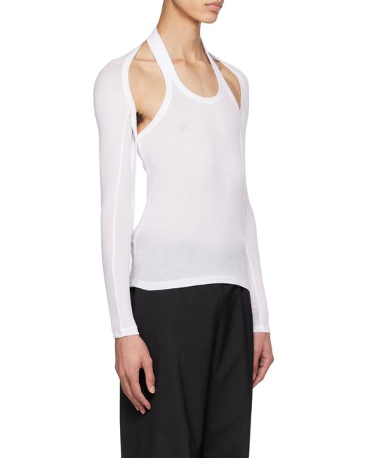 Dion Lee White Modular Open-Back Tank Top for men