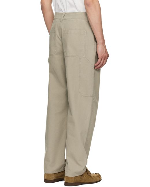 A.P.C. Green Fergus Straight Leg Pants for men