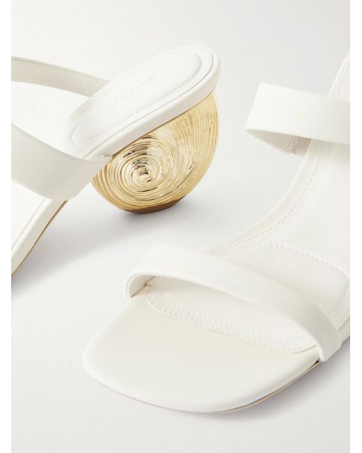 Jonathan Simkhai White Two-Strap Slingback Mules