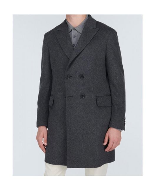 Zegna Black Long-Sleeved Coat for men