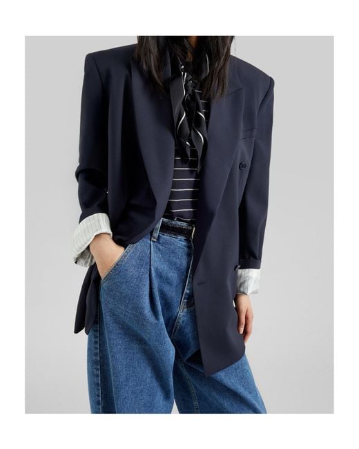 Frankie Shop Blue Monterey Structured Blazer