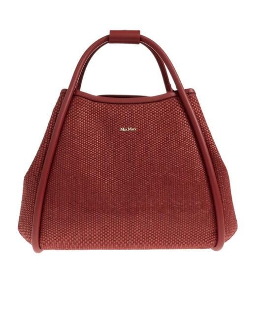 Max Mara Red Marine Tote Bag